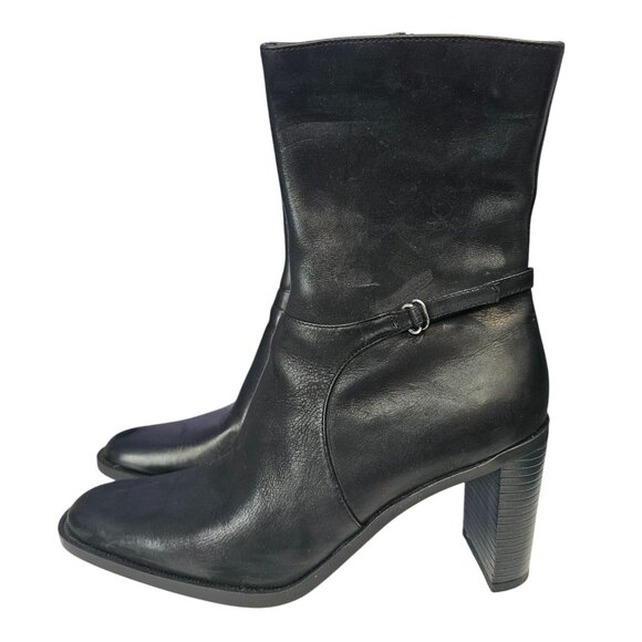 Thom Mcan Leather Heeled Boots Sz 7.5 Womens Style 21913 Black NWT See Descript - Picture 7 of 16